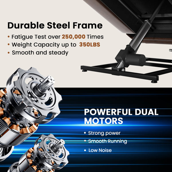 Power Lift Recliner Chair with Dual Motor, Massage & Heat