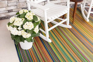 Outdoor Recycled Plastic Area Rug - Mix Rainbow 6 ft x 9 ft
