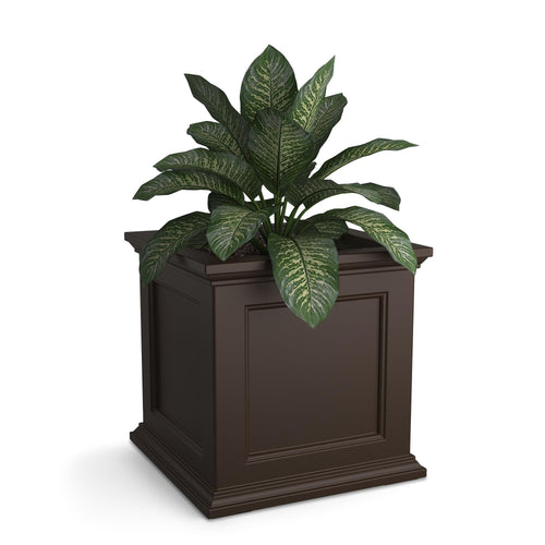 20-Inch Square Self-Watering Planter – Espresso