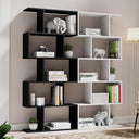 5-Tier S-Shaped Bookshelf with Room Divider