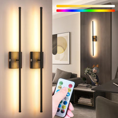 Rechargeable Wall Sconces Set of 2 with Remote Control