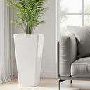 Large 28-Inch Tall Planters Set of 2 with Drainage Hole and Tray