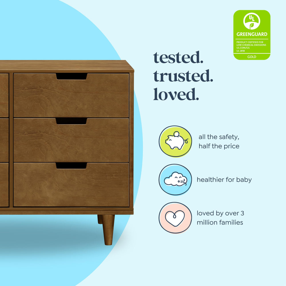 6-Drawer Wood Dresser for Nursery & Kids Bedroom