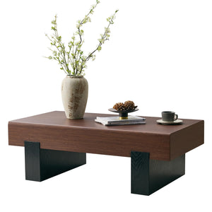 Walnut Wood Coffee Table with Storage