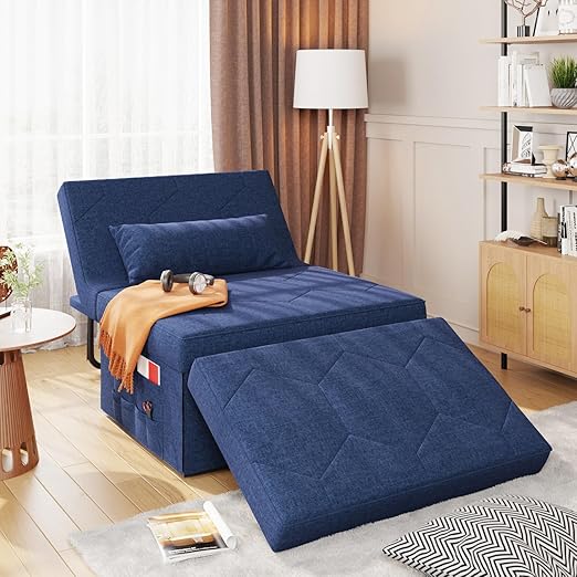 4-in-1 Convertible Sleeper Chair with Adjustable Backrest