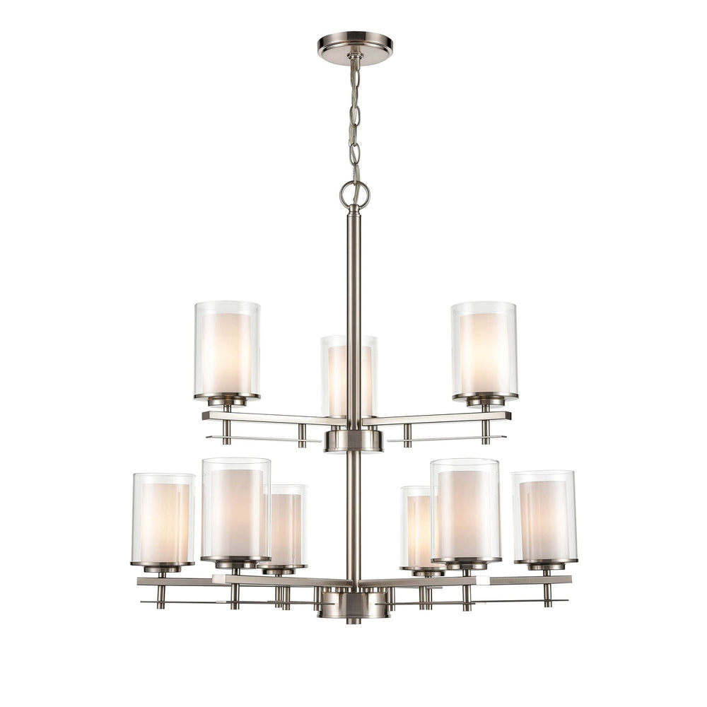 Nine Light Chandelier – Modern Gold Finish
