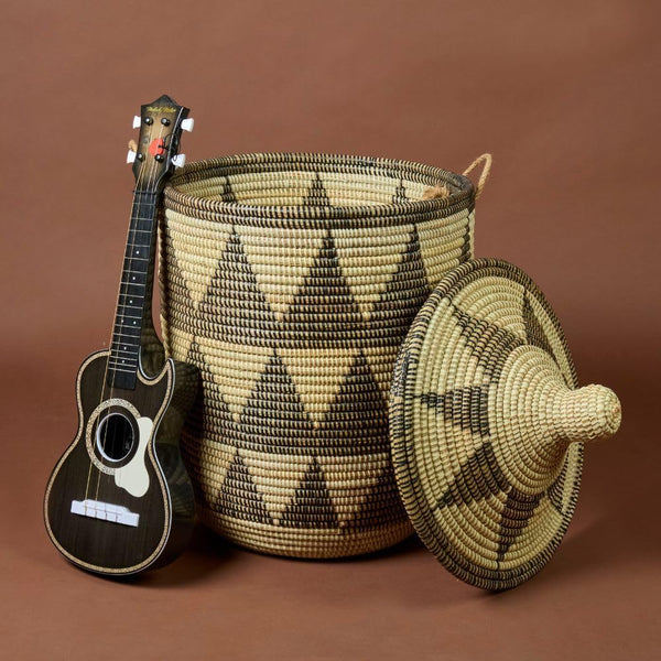 Handwoven Wicker Storage Basket with Lid