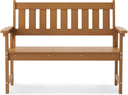 HDPS Outdoor Bench with Ergonomic Backrest, 2-Person