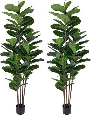 Faux Fiddle Leaf Fig Tree – Artificial Ficus Indoor Plant
