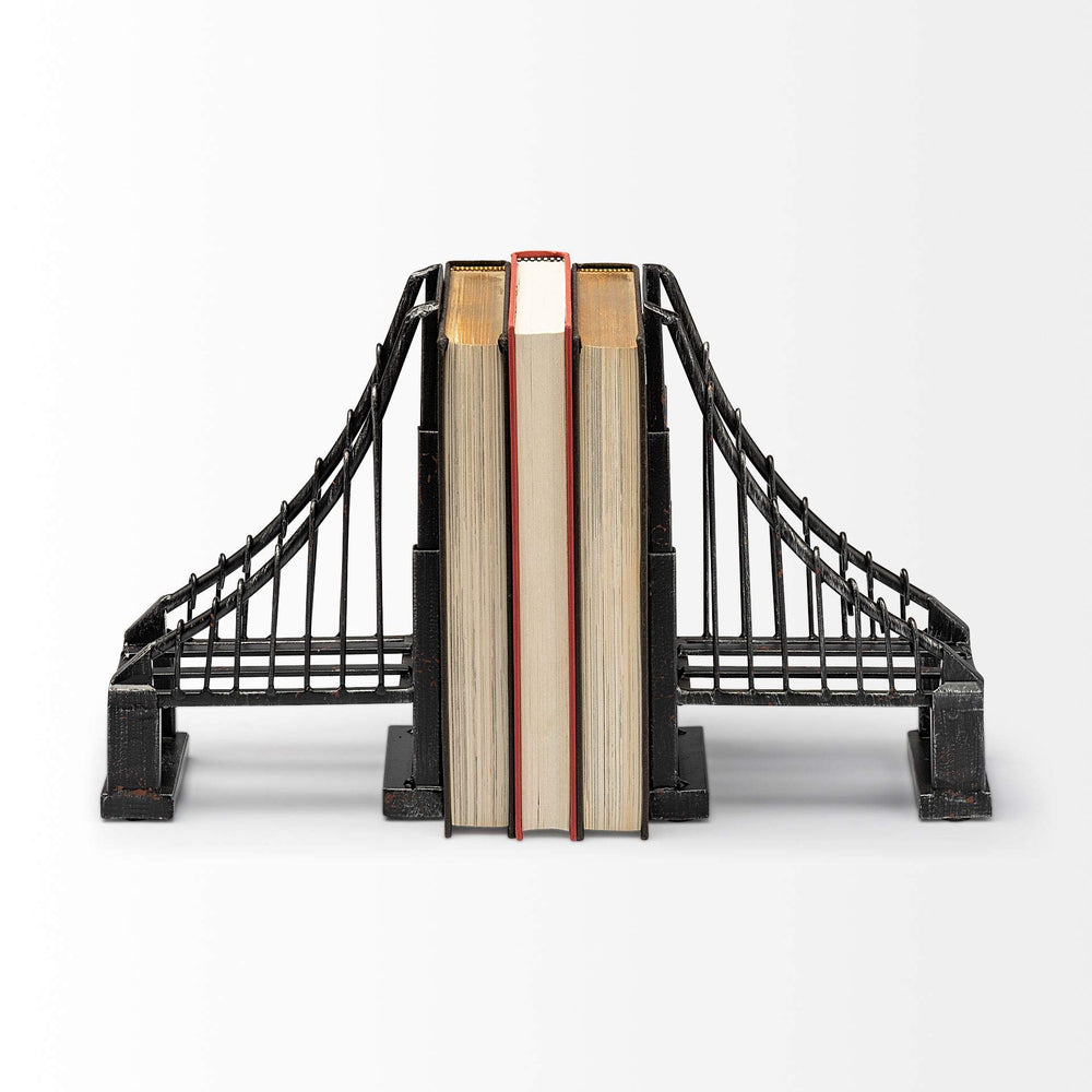 Metal Bridge Suspension Bookends Set of 2