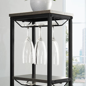 5-Tier Freestanding Wine Rack with Glass Holder
