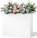 Tall Rectangular Outdoor Planter Box - Galvanized Steel