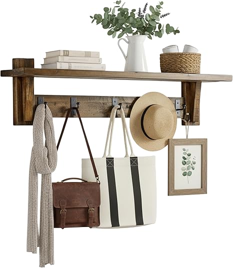 60-Inch Solid Wood Entryway & Dining Bench – Rustic Industrial Style