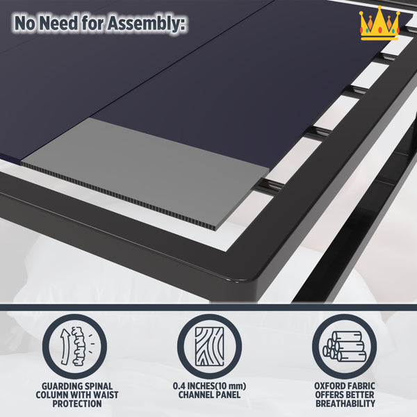 Foldable Bunkie Board with Anti-Slip Cover — Full, Queen & King