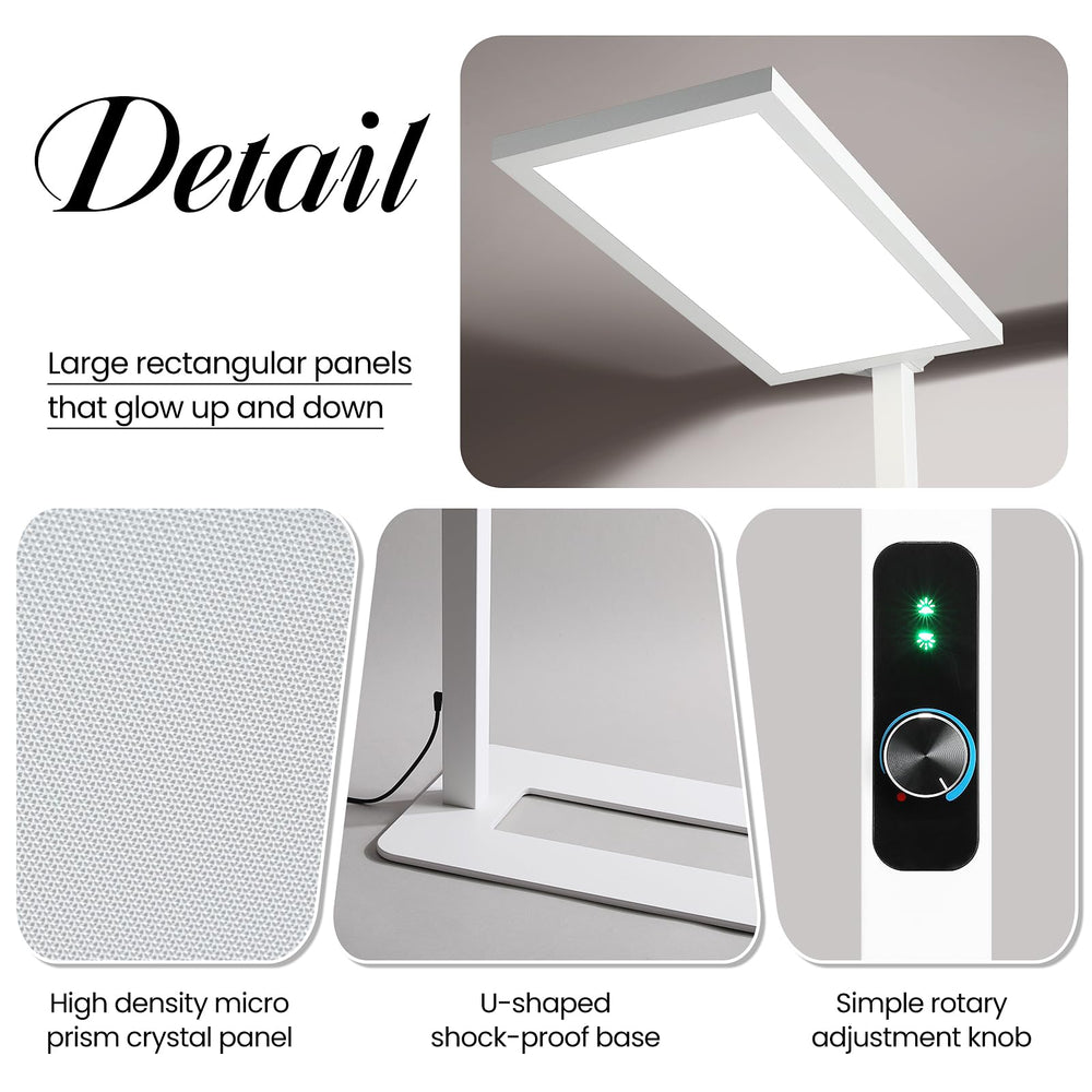80" LED Floor Lamp, 7500LM Dimmable Full Spectrum