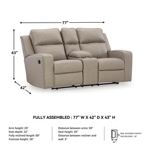 Reclining Loveseat with Console & Cup Holders