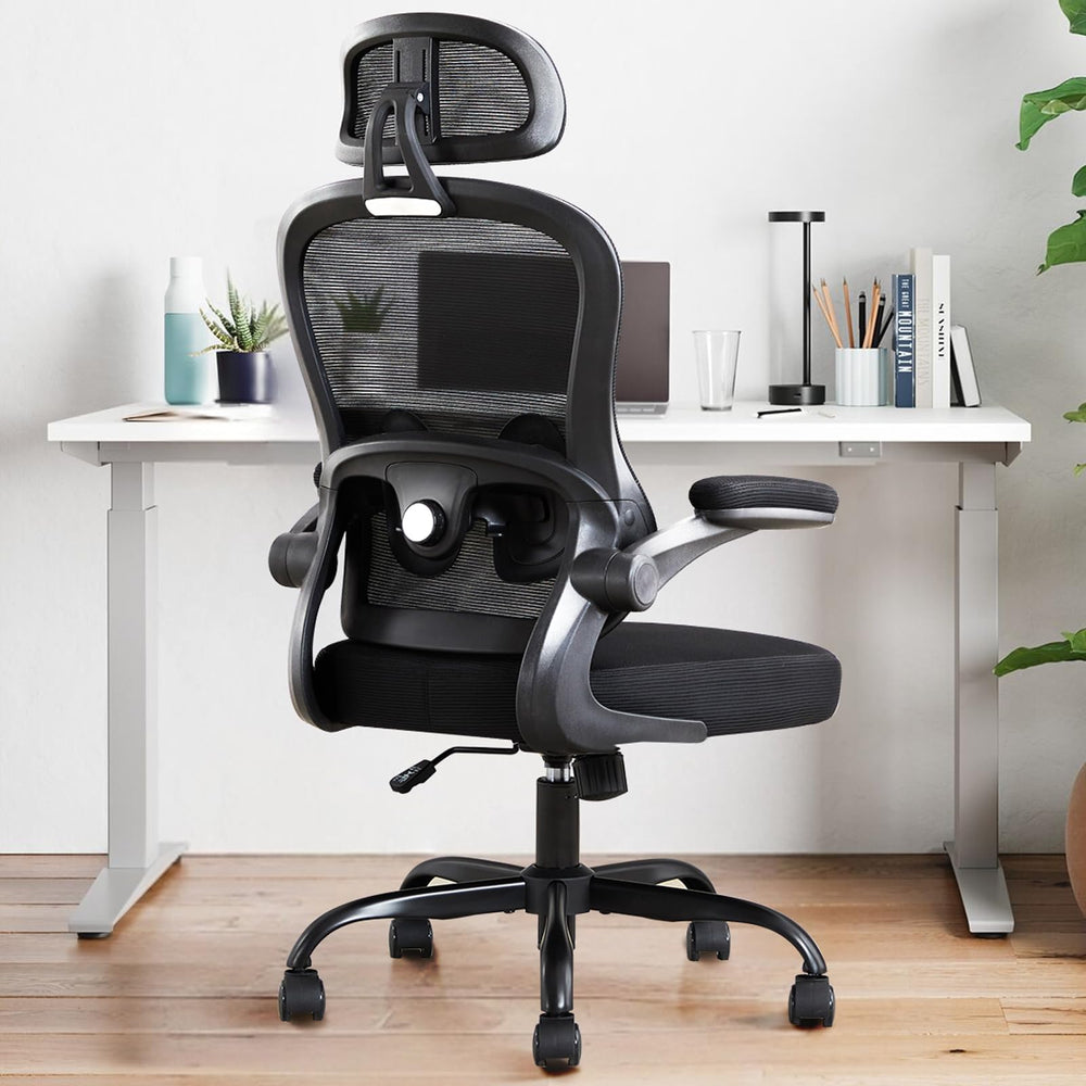 Ergonomic Mesh Office Chair with Lumbar Support & Headrest