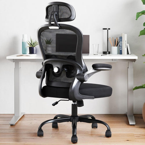 Ergonomic Mesh Office Chair with Lumbar Support & Headrest