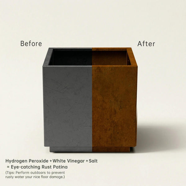 Corten Steel Rectangular Planter Box – Outdoor & Indoor Garden Planter