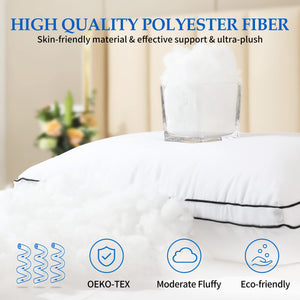 King & Queen Bed Pillows 2-Pack – Gusseted Down Alternative