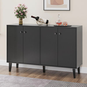 4-Door Wood Sideboard Buffet Cabinet