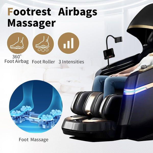 Zero Gravity Massage Chair – 51" SL Track, 3D Shiatsu, 20 Programs
