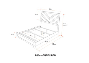 Farmhouse 6-Piece Queen Bedroom Set with Bed Frame, Dresser, Mirror, Chest & 2 Nightstands
