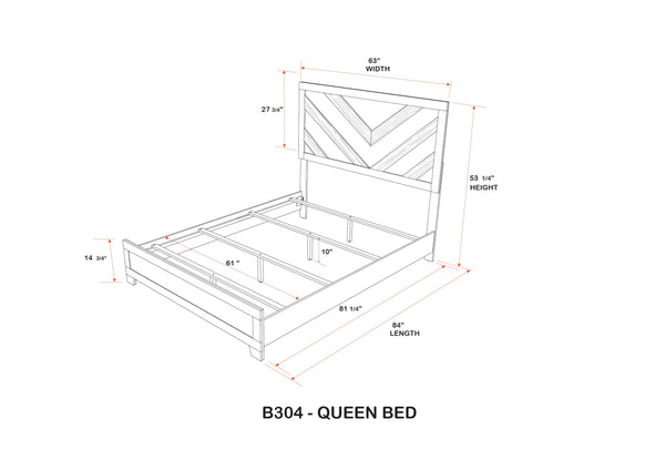 Farmhouse 6-Piece Queen Bedroom Set with Bed Frame, Dresser, Mirror, Chest & 2 Nightstands