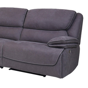 6-Piece Power Reclining Curved Sectional Sofa with Storage Console