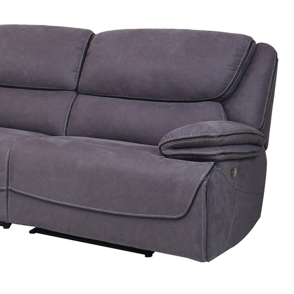 6-Piece Power Reclining Curved Sectional Sofa with Storage Console