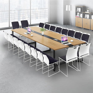 8-Pack Stackable Guest Chairs with Padded Seat & Back – Black