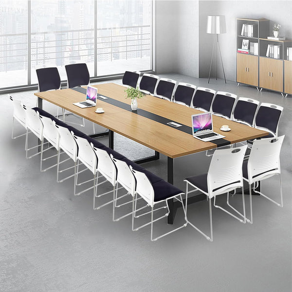 8-Pack Stackable Guest Chairs with Padded Seat & Back – Black