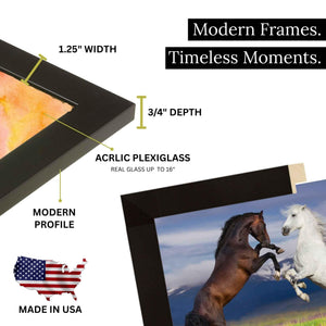 Wall Mount Picture Frame 33x15 Rectangular Wood