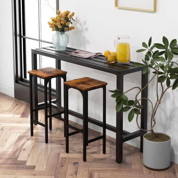 Metal Outdoor Bar Table – Counter Height Pub Dining Table
