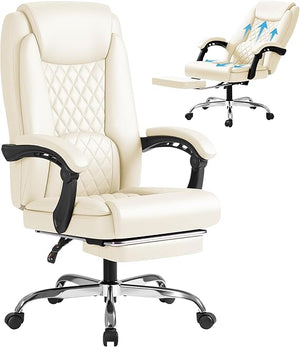 Reclining Ergonomic Office Chair with Footrest