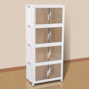 Foldable Stackable Storage Bins with Lids, Doors & Wheels
