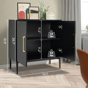 Wood Storage Cabinet with Doors