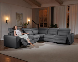 Electric Reclining Sectional Sofa with Console