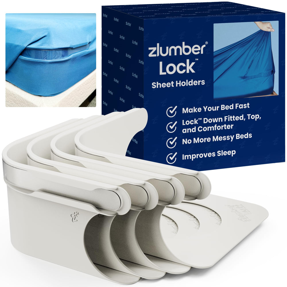 Bed Sheet Holder Straps with Heavy-Duty Mattress Clips
