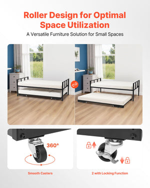 Twin Size Daybed Frame with Trundle