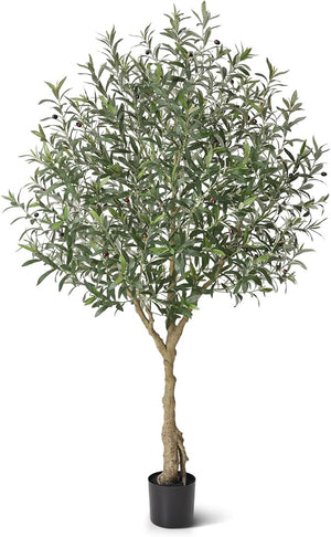 7 ft Artificial Olive Tree in Pot