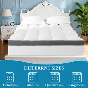 Queen Mattress Topper – 4 Inch Cooling Shredded Memory Foam