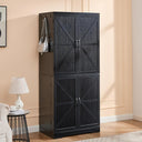 Armoire Wardrobe Closet with Hanging Rod, Shelves & Drawer