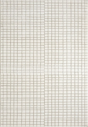 Cream Geometric Area Rug – Plush, Soft & Machine Washable