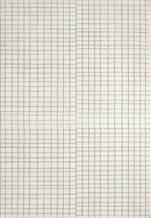 Cream Geometric Area Rug – Plush, Soft & Machine Washable