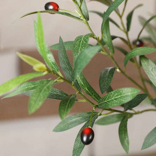 8 Ft Faux Olive Tree with Artisan Planter