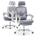 Ergonomic Office Chair with Footrest & Reclining Mesh Back