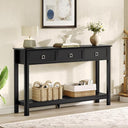53.1" Console Table with 3 Drawers & Open Shelf