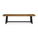 Outdoor Acacia Wood Bench – Sandblast Teak & Black