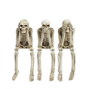 No-Evil Skeleton Figurines Set of 3